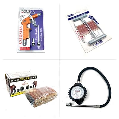 4 تصویر مختلف از وسایل پنچرگیری