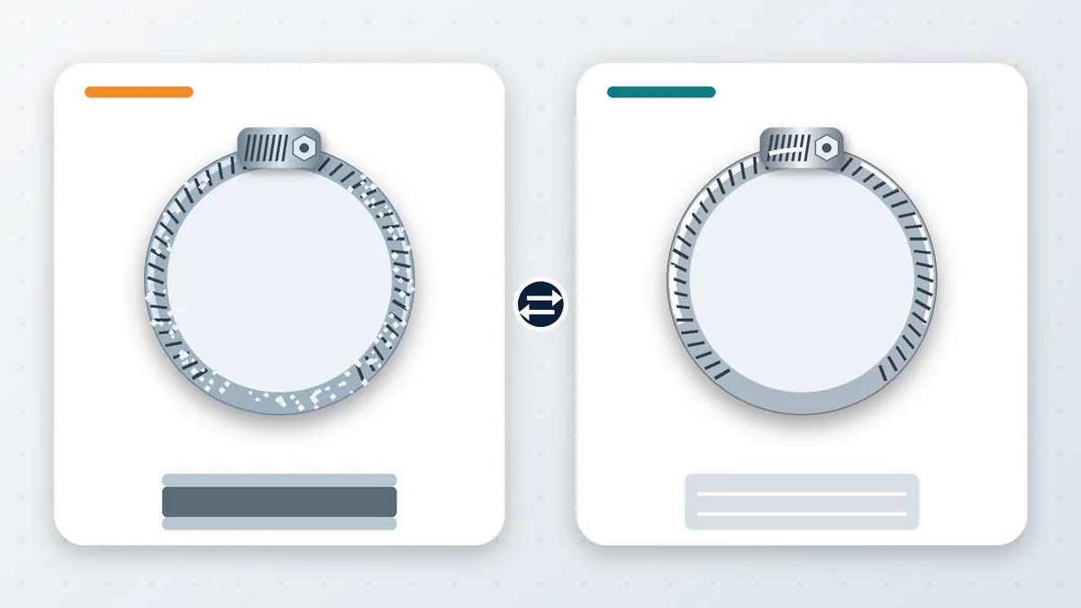 tork hose clamp galvanized vs stainless